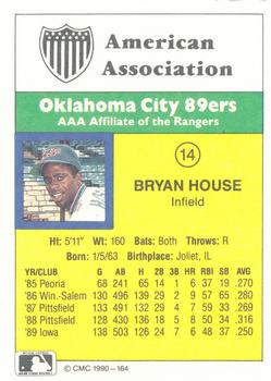 1990 CMC #164 Bryan House Back