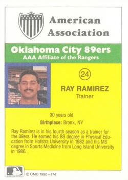 1990 CMC #174 Ray Ramirez Back