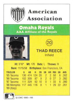1990 CMC #195 Thad Reece Back