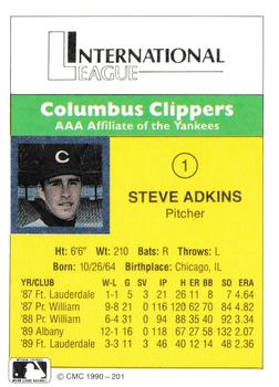 1990 CMC #201 Steve Adkins Back