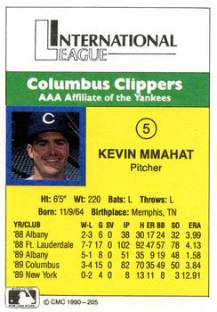 1990 CMC #205 Kevin Mmahat Back