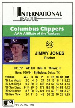 1990 CMC #223 Jimmy Jones Back