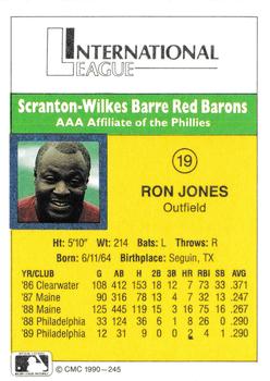1990 CMC #245 Ron Jones Back