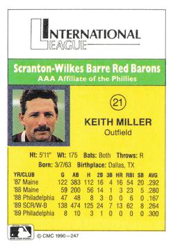 1990 CMC #247 Keith Miller Back