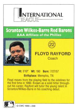 1990 CMC #248 Floyd Rayford Back