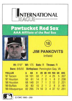 1990 CMC #269 Jim Pankovits Back