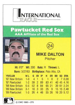 1990 CMC #275 Mike Dalton Back