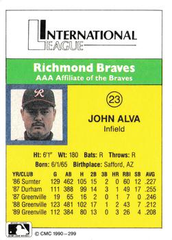 1990 CMC #299 John Alva Back