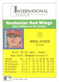 1990 CMC #305 Mike Jones Back