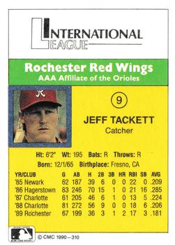 1990 CMC #310 Jeff Tackett Back