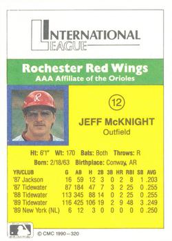 1990 CMC #320 Jeff McKnight Back