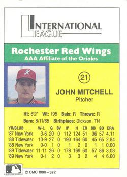 1990 CMC #322 John Mitchell Back