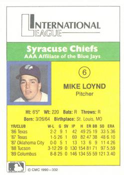 1990 CMC #332 Mike Loynd Back