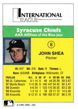 1990 CMC #334 John Shea Back