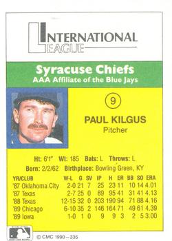 1990 CMC #335 Paul Kilgus Back