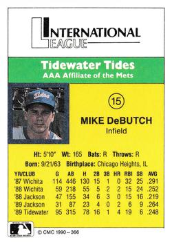 1990 CMC #366 Mike DeButch Back