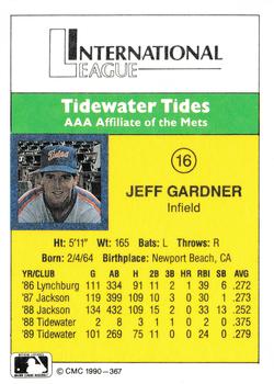 1990 CMC #367 Jeff Gardner Back