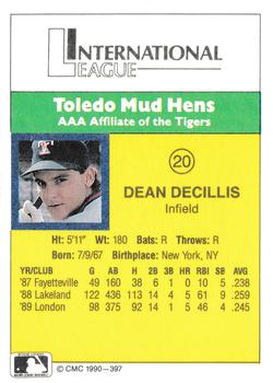 1990 CMC #397 Dean Decillis Back