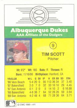 1990 CMC #411 Tim Scott Back