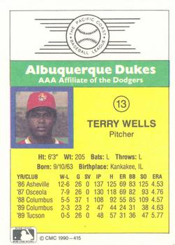 1990 CMC #415 Terry Wells Back
