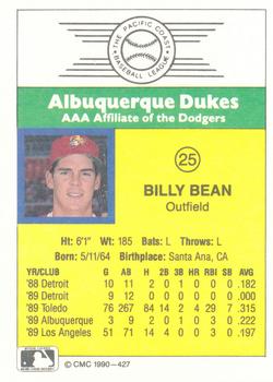 1990 CMC #427 Billy Bean Back