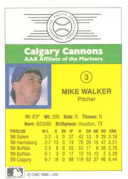 1990 CMC #430 Mike Walker Back