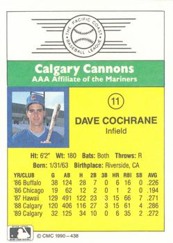 1990 CMC #438 Dave Cochrane Back