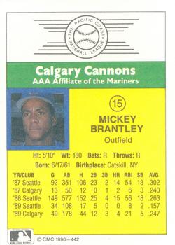 1990 CMC #442 Mickey Brantley Back