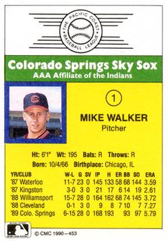 1990 CMC #453 Mike Walker Back