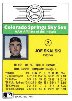 1990 CMC #455 Joe Skalski Back