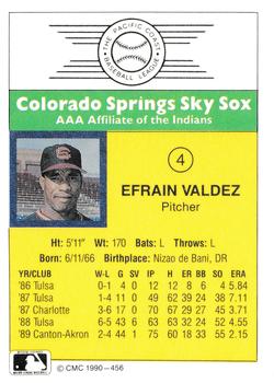 1990 CMC #456 Efrain Valdez Back