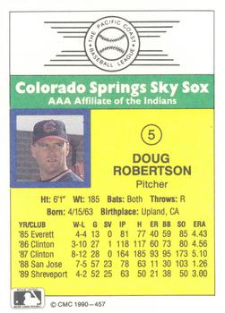 1990 CMC #457 Doug Robertson Back