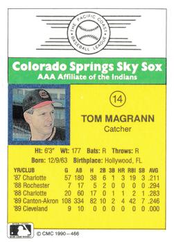 1990 CMC #466 Tom Magrann Back