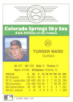 1990 CMC #472 Turner Ward Back