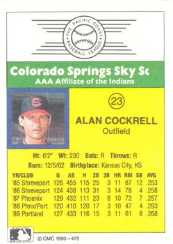1990 CMC #475 Alan Cockrell Back