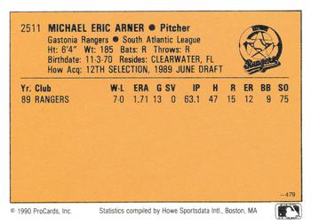 1990 CMC #479 Mike Arner Back