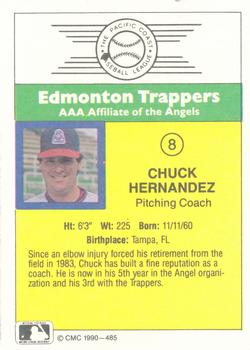 1990 CMC #485 Chuck Hernandez Back