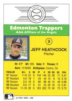1990 CMC #486 Jeff Heathcock Back