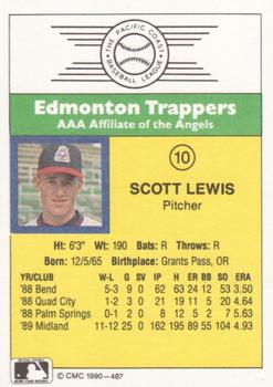 1990 CMC #487 Scott Lewis Back