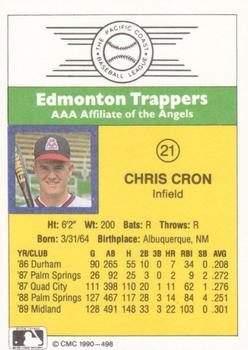 1990 CMC #498 Chris Cron Back