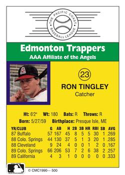 1990 CMC #500 Ron Tingley Back
