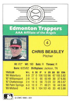 1990 CMC #501 Chris Beasley Back