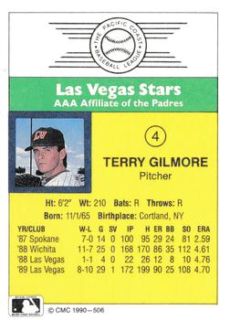 1990 CMC #506 Terry Gilmore Back