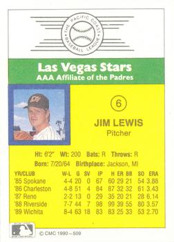 1990 CMC #509 Jim Lewis Back