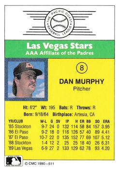 1990 CMC #511 Dan Murphy Back