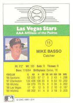 1990 CMC #514 Mike Basso Back
