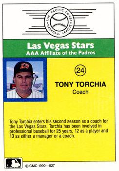 1990 CMC #527 Tony Torchia Back