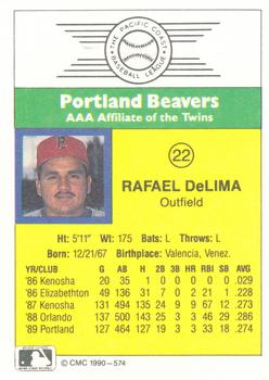 1990 CMC #574 Rafael DeLima Back