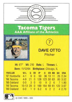 1990 CMC #584 Dave Otto Back