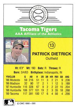 1990 CMC #590 Patrick Dietrick Back